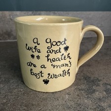 Vintage Pearsons Chesterfield Stoneware Pottery Mug Cup Beige 1 pint beer large 