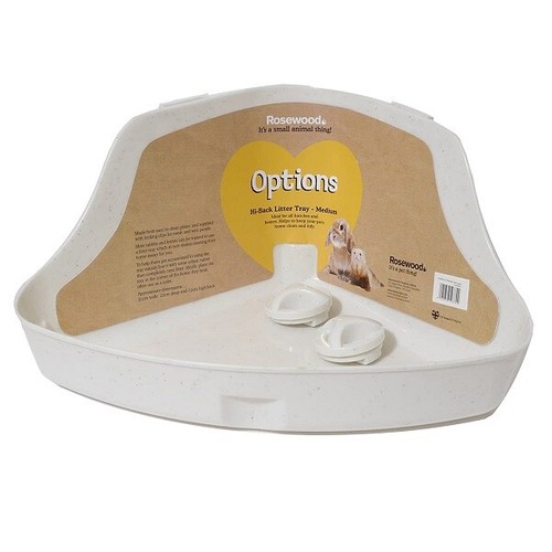 Rosewood corner litter - rosewood, tray