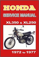 HONDA Workshop Manual XL350 & XL250 1972 1973 1974 1975 1976 1977 Service Repair