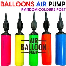 5pc BALLOON PUMP SET WITH TIE TOOL HAND HELD PORTABLE AIR INFLATOR PARTY TOOL UK