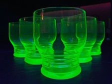 Art Deco Uranium Glass Green