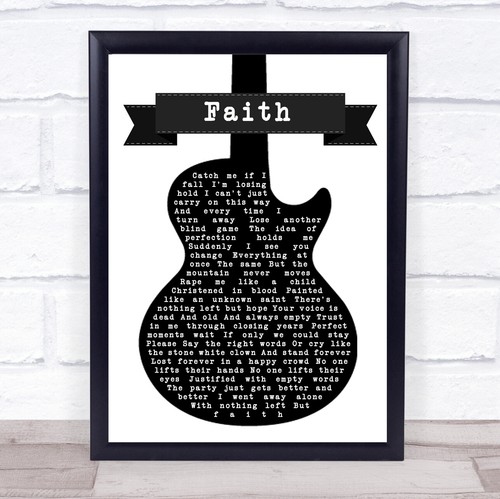 Faith black white guitar - &,