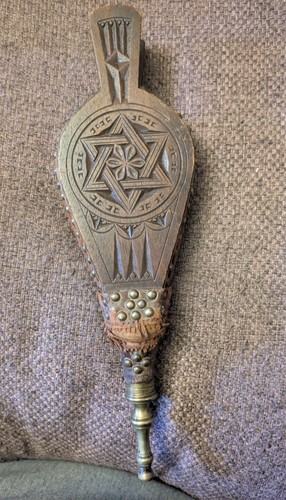 Antique wood leather brass - antique,