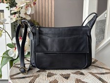 Gigi Navy Blue Leather Shoulder Bag crossbody Bag