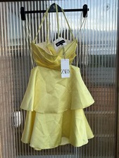 Zara Yellow Ra Ra Dress Size