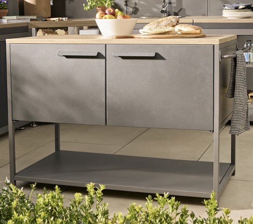 Outdoor kitchen island storage - kitchen,