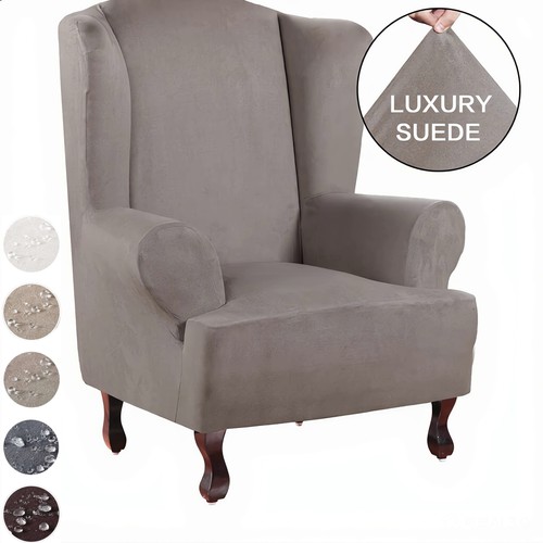 Stretch suede leather wingback - suede,