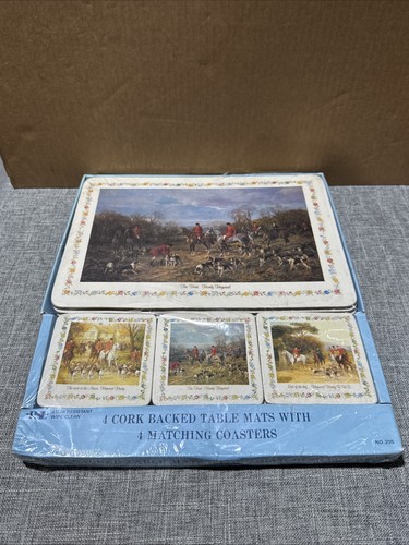 Fox hunting set table - fox,