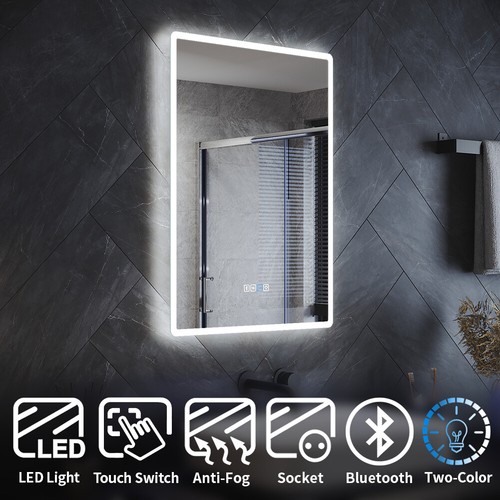 Elegant led bathroom - bathroom, mirror