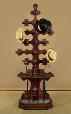 Antique Carved Oak Hall Stand