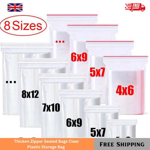 100 small clear plastic bags - 100,