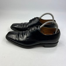Loake Mens Black Leather Derby Formal Dress Shoes UK7.5 Square Toe Goodyear Welt