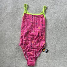 Funkita Ladies' Tie Me Tight One Piece Swimsuit - Packed Pink UK10 BNWT