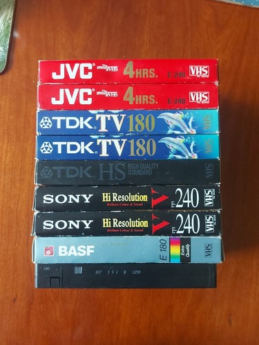 Vhs tdk jvc basf - jvc, sony