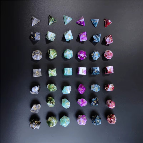 7pcs dual color dnd - color,