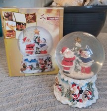Vintage Musical Christmas Snow Globe "Jingle Bell" Boxed 