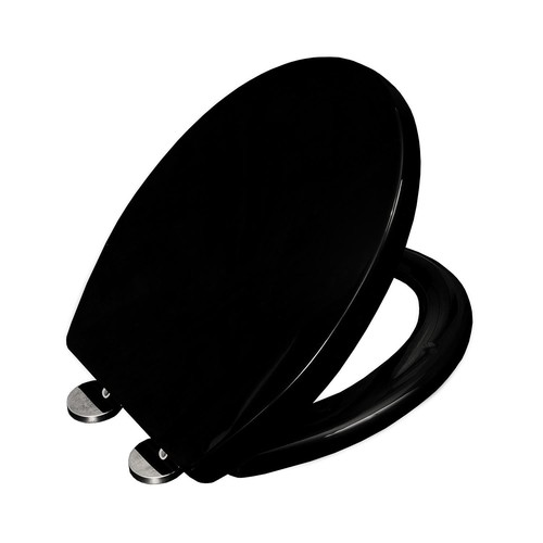 Toilet seat black soft close - black,