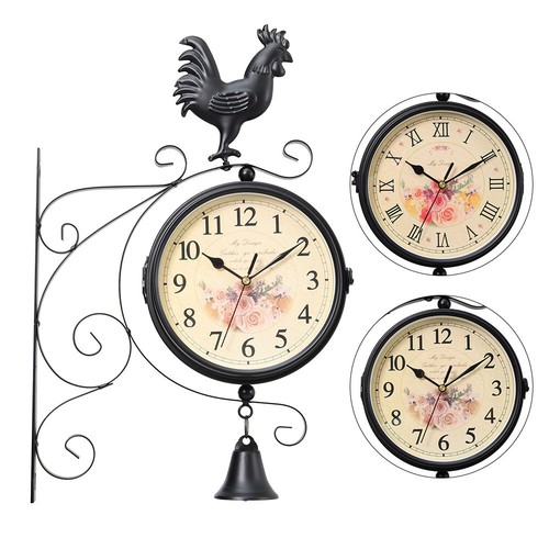 Retro wall clock double - retro,