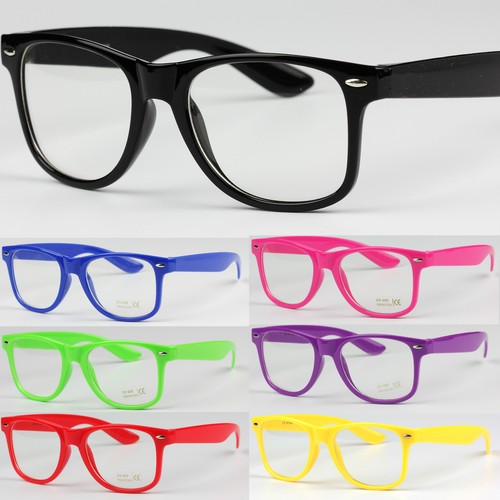 Mens womens square clear lens - clear,