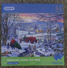 Gibsons Jigsaw Puzzle 100 XXL Large PIECES BRINGING HOME THE TREE Steve Crisp 