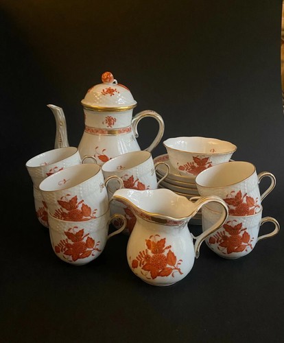 Vintage herend coffee set - vintage,