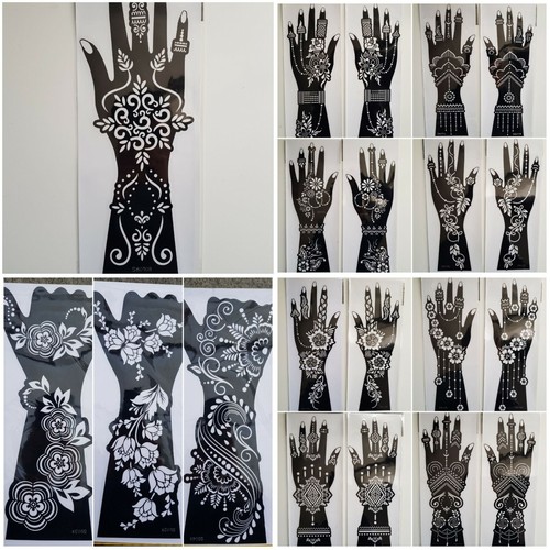 Large henna stencils hand arm - large,