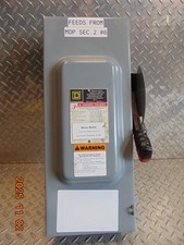 SQUARE D H363 SER F05 100A 100 AMP HEAVY DUTY SAFETY SWITCH FUSIBLE DISCONNECT