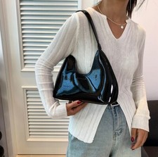Womens Patent Bag Hobo Y2k