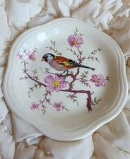Vintage A Royal Worcester Palissy Royale Collection Goldfinch Bird Floral Plate