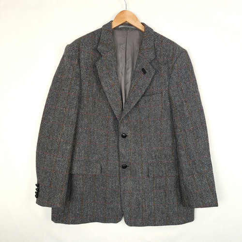 Harris tweed grey herringbone - tweed,