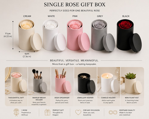 Single hat box - for, rose
