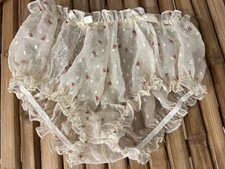 CHIFFON PANTIES GRANNY BLOOMERS sz M