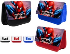 PERSONALISED (Custom) Spiderman Pencil Case Bag - School Kids Christmas Gift