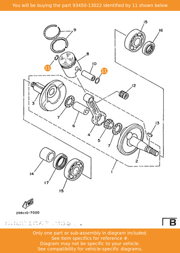 Yamaha circlip 93450 13022 - circlip,, 93450-13022