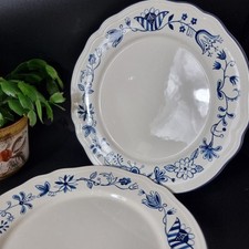 Ikea Arv Idyll Blue And White Dinner Plates Pair Set Of 2 Floral Vintage
