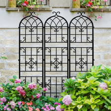 3Pcs Metal Tall Garden Trellis
