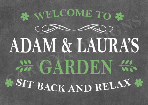 Personalised garden metal sign - personalised,