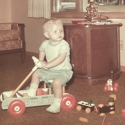 Photo 1966 boy riding - k6,