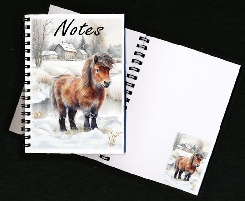 Shetland pony notebook notepad - shetland, notebook/notepad