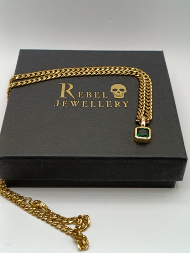 18k gold birthstone pendant - gold,