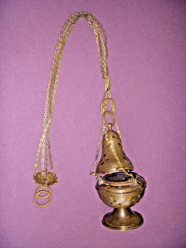 Antique triple chain brass - triple,