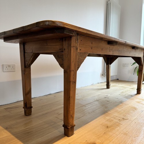 Antique pine dining table - pine,