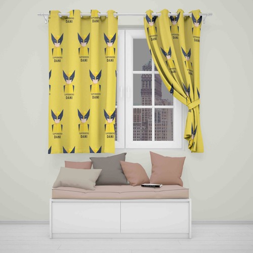 Superhero curtain personalised - curtain,