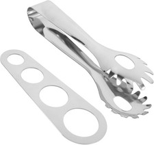 Spaghetti Pasta Tongs 7" Server Utensil Stainless Steel & Measurer