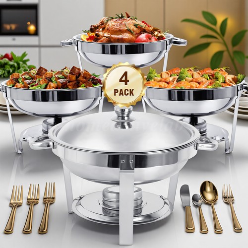 4pc stainless steel chafing - 5l,