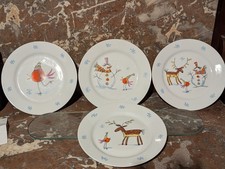  4 M & S  Christmas Plates