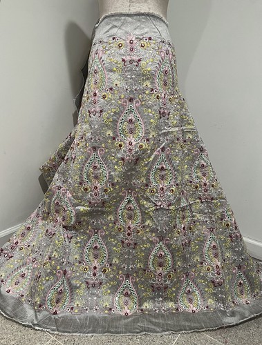 Gray multicolor embroidery - gray,