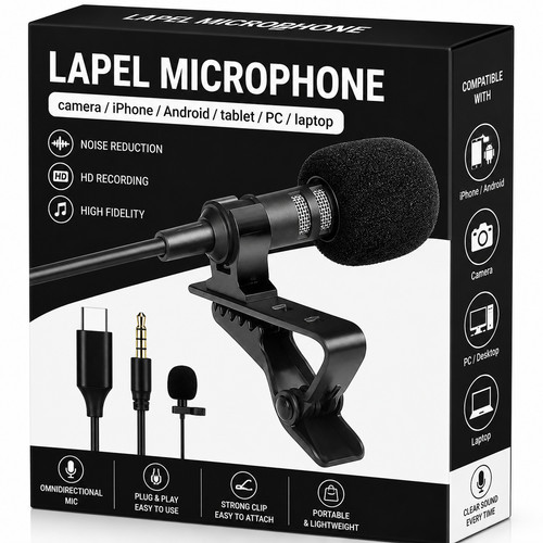 Clip lapel mini lavalier - clip-on,