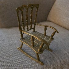 Vintage Brass Rocking Chair