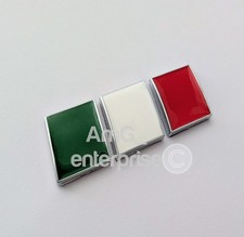 Italy Italian Flag Badge in Chrome for Alfa Romeo Tonale Stelvio Brera GTV 147